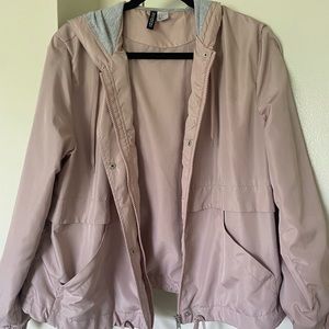 H&M pink rain jacket.